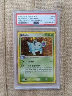 PSA 9 Graded 2004 Pokemon EX Nidorina - Rev. Foil Fire Red & Leaf Green #40 - Image 1
