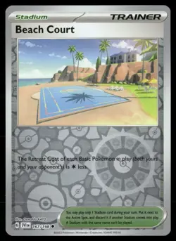 Beach Court 167/198 Scarlet & Violet Base Set Trainer Holo Pokemon TCG - Image 1