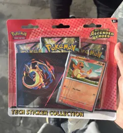 Pokemon TCG Ascended Heroes Tech Sticker Collection Charmander + Gastly in hand - Image 1