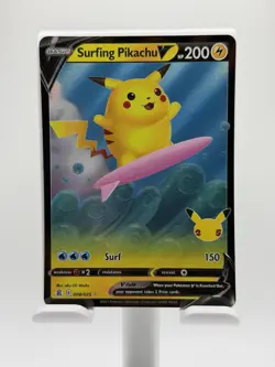Pokemon: Surfing Pikachu V 008/025 - Celebrations 25th anniversary - PTCG - Image 1