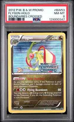 2012 Pokemon Black & White Promo #BW53 Flygon-Holo Boundaries Crossed PSA 8 - Image 1