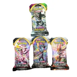 Pokemon Sword & Shield Vivid Voltage Rebel Clash Sealed Booster Pack 4 Packs Lot - Image 1