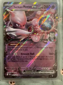 Team Rocket's Mewtwo ex 081/182 - Destined Rivals Holo - Pokemon TCG - Mint! - Image 1