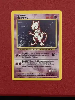 Pokemon TCG Mewtwo Base Set 10/102 Holo 1999-2000 Wizards Base Set Copyright... - Image 3