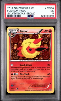 PSA 5 Flareon Holo Promo 2013 Pokemon Black White Bw88 Sylveon Coll. - Image 1