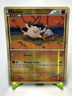 Pokemon Mankey 53/95 Unleashed Reverse Holo Common NM Condition - Image 1