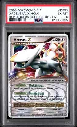 2009 POKEMON DIAMOND & PEARL BLACK STAR PROMO #DP53 ARCEUS LV.X-HOLO PSA 6 - Image 1