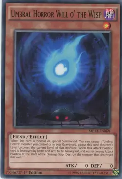 Yugioh Umbral Horror Will O' The wisp MP14-EN068 Common 1st NM x3 Play Set - Image 1