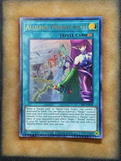 Yugioh Alluring Mirror Split LART-EN028 Ultra Rare Lost Art Promo CRIMPED - Image 1