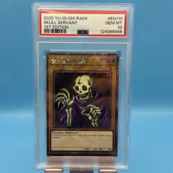 2025 YU-GI-OH! RA04-QUARTER CENTURY STAMPEDE #EN110 SKULL SERVANT PSA 10 - Image 1