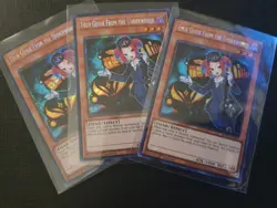 3x Tour Guide From the Underworld 1st Ed Platinum Secret Rare YUGIOH Playset - Image 1