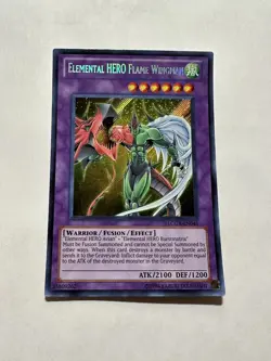 YuGiOh! Elemental HERO Flame Wingman - LCGX-EN045 - Secret Rare - Image 1