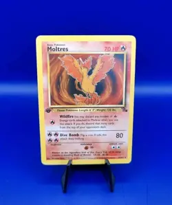 Moltres 27/62 1st Edition Non Holo Rare Fossil Set Pokemon Card WOTC TCG 1999 - Image 1
