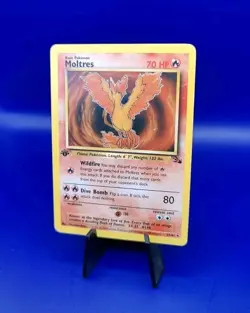 Moltres 27/62 1st Edition Non Holo Rare Fossil Set Pokemon Card WOTC TCG 1999 - Image 3
