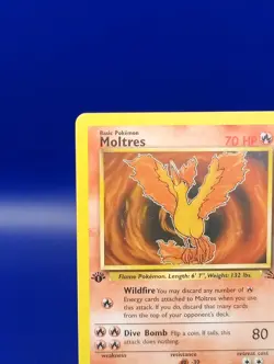 Moltres 27/62 1st Edition Non Holo Rare Fossil Set Pokemon Card WOTC TCG 1999 - Image 4