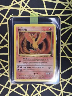 🔥 Moltres 27/62 🔥 Original Non Holo Rare Fossil Set Pokemon Card WOTC TCG 1999 - Image 1