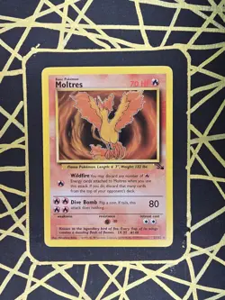 🔥 Moltres 27/62 🔥 Original Non Holo Rare Fossil Set Pokemon Card WOTC TCG 1999 - Image 2