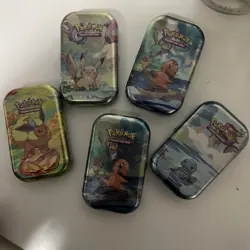 LOT OF 5 Pokemon TCG Kanto Friends Mini Tin Set (D22)- Factory Sealed! - Image 1