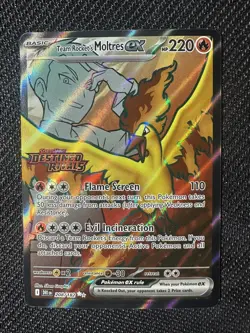 Pokemon TCG Team Rockets Moltres EX Destined Rivals Stamped Upc Promo 208/182 - Image 1