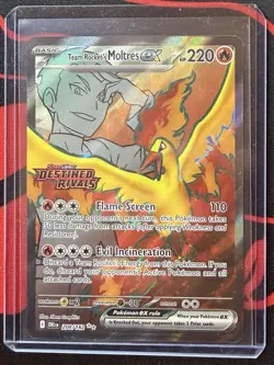 Pokemon TCG Team Rockets Moltres EX Destined Rivals Stamped Upc Promo 208/182 - Image 1