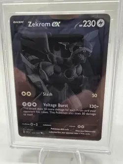 Pokemon TCG Zekrom EX 172/086 Black Bolt Full Art Holo Card BLK White Rare PSA 9 - Image 2