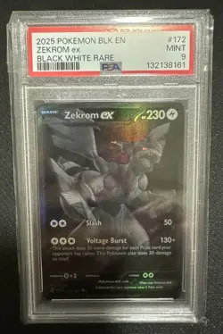 Pokemon Zekrom EX 172/086 Black/White Rare English Black Bolt PSA 9 - Image 1