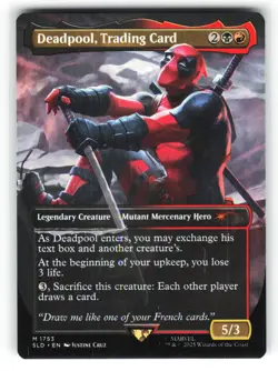 Deadpool, Trading Card #1753 (Non-Foil) (NM) Secret Lair Marvel Deadpool SLD MTG - Image 1