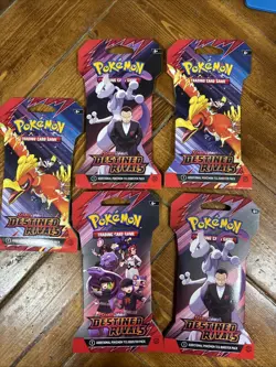 Pokemon Destined Rivals Sleeved Booster Packs - Factory Sealed Lot Of 5 Packs - Image 1