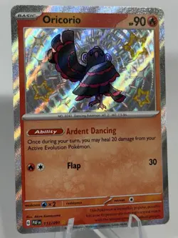 Pokemon TCG Oricorio 113/091 S&V Paldean Fates SHINY Ultra Rare 2024 [NM] - Image 4