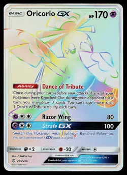 Pokemon Card - Oricorio GX Cosmic Eclipse 255/236 Secret Rare - Image 1