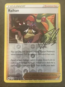 Raihan 140/159 Reverse Holo Rare Crown Zenith Pokemon Card NM - Image 1