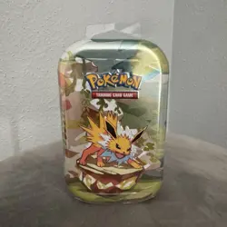 Pokemon Scarlet & Violet Prismatic Evolutions Booster Tin Box Jolteon Sealed - Image 1