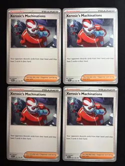 4x Pokemon TCG Xerosic's Machinations 064/064 - S&V Shrouded Fable SFA Playset - Image 1