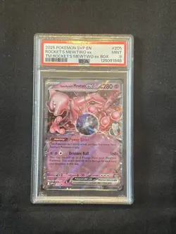 PSA 9 Team Rockets Mewtwo ex Pokemon Destined Rivals SVP Promo 205 - Image 1