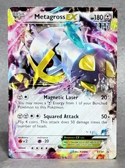 Pokemon Metagross EX XY34 Ultra Rare XY Black Star Promos LP - Image 1