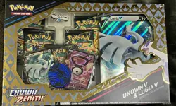 Pokemon TCG Unown V & Lugia V Special Collection Box Factory Sealed Crown Zenith - Image 1