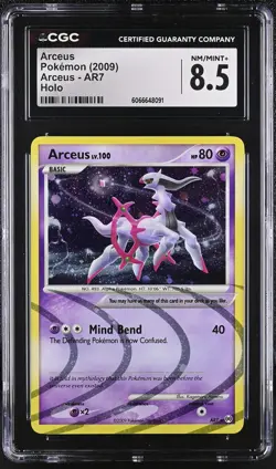 CGC 8.5 Arceus 2009 Arceus AR7 Holo Pokemon Card - Image 1