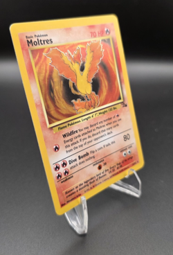 Moltres Fossil Holo Unlimited Holo Rare 12/62 Pokemon TCG Moderately Played - Image 2