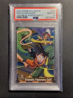 Dragon Ball X One Piece 40th Anniversary Weekly Jump Morinaga Wafer Promo PSA 10 - Image 3