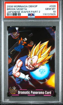 PSA 10 Morinaga Wafer Card Dragon Ball One Piece Combo Vegita Zoro Piccolo Brook - Image 4