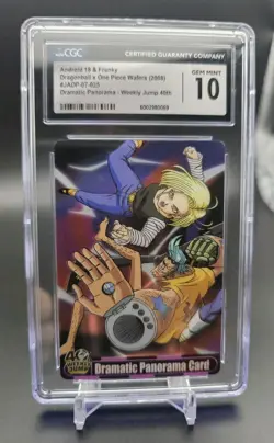 Android 18 Franky Dragon Ball & One Piece Wafer - JUMP 40th Anniversary CGC 10 - Image 1