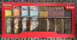 Pokemon TCG: Prismatic Evolutions Costco 8-Pack Mini Tins Factory Sealed - Image 1