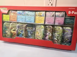 Factory Sealed Pokemon Scarlet & Violet Prismatic Evolution Mini Tins 8-pack TCG - Image 1