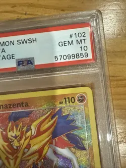 2020 Pokemon SWSH Zamazenta Vivid Voltage - PSA 10 - #102 Genuine - Image 5