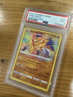 2020 Pokemon SWSH Zamazenta Vivid Voltage - PSA 9 MINT - #102 Genuine - Image 1