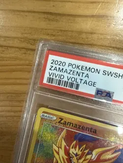 2020 Pokemon SWSH Zamazenta Vivid Voltage - PSA 9 MINT - #102 Genuine - Image 3