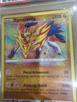 2020 Pokemon SWSH Zamazenta Vivid Voltage - PSA 9 MINT - #102 Genuine - Image 3