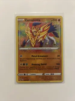Pokemon TCG Zamazenta 102/185SWSH04: Vivid Voltage Holo Rare 2020 - Image 1