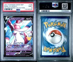 2021 Pokemon Dark Sylveon V SWSH134 Celebrations Collection PSA 9 - Image 1