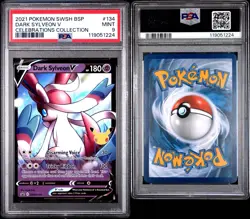 2021 Pokemon Dark Sylveon V SWSH134 Celebrations Collection PSA 9 - Image 1